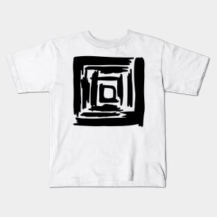 Black lines squares Kids T-Shirt